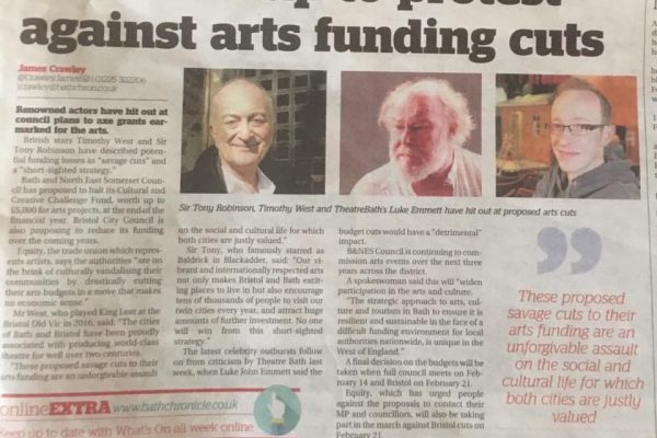 Bath Chronicle Article about the Arts Cuts